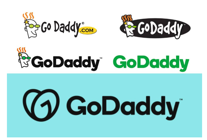 GoDaddy Logo Old and New