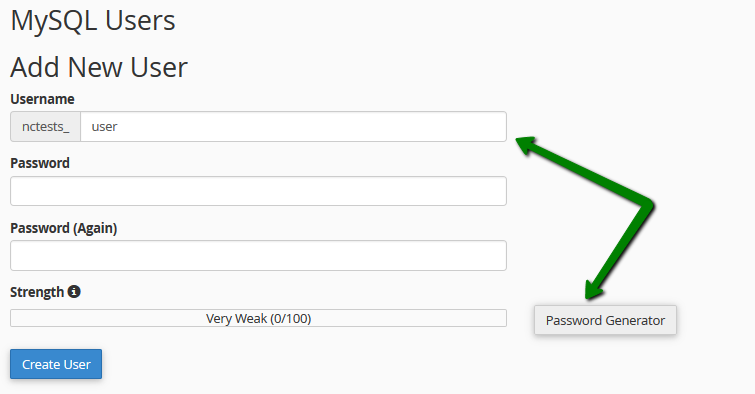 create my sql database