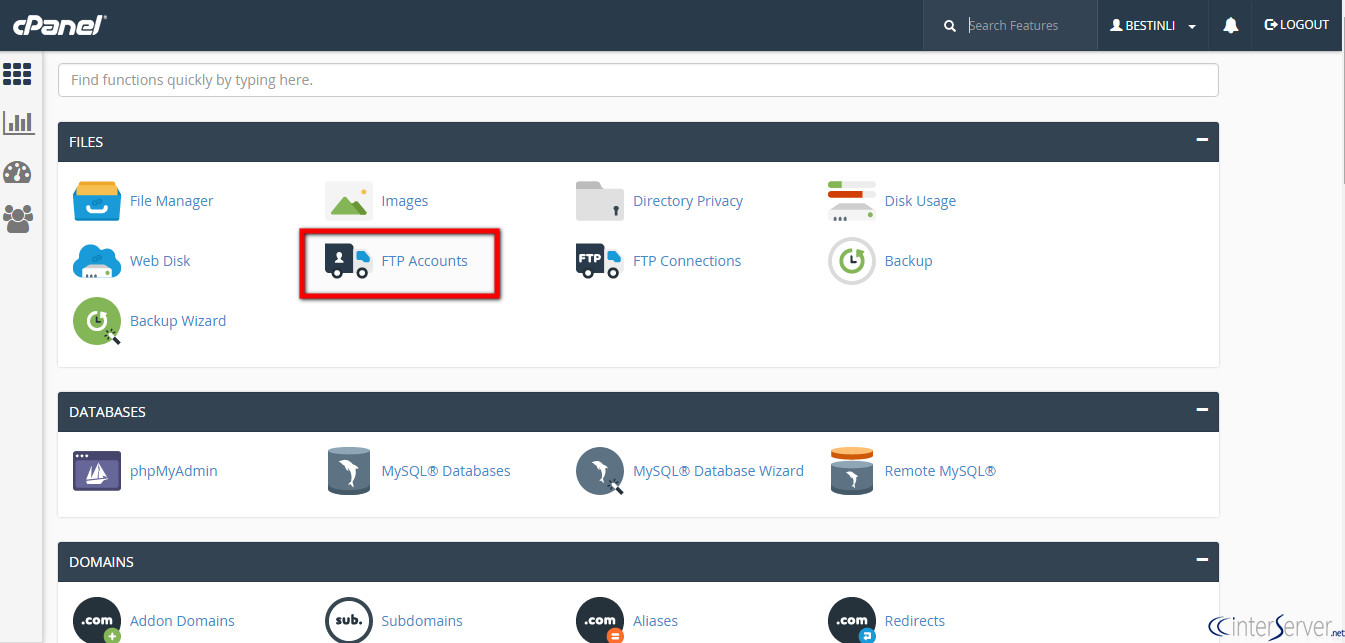 FPT account cPanel