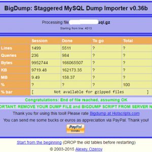 how to use bigdump