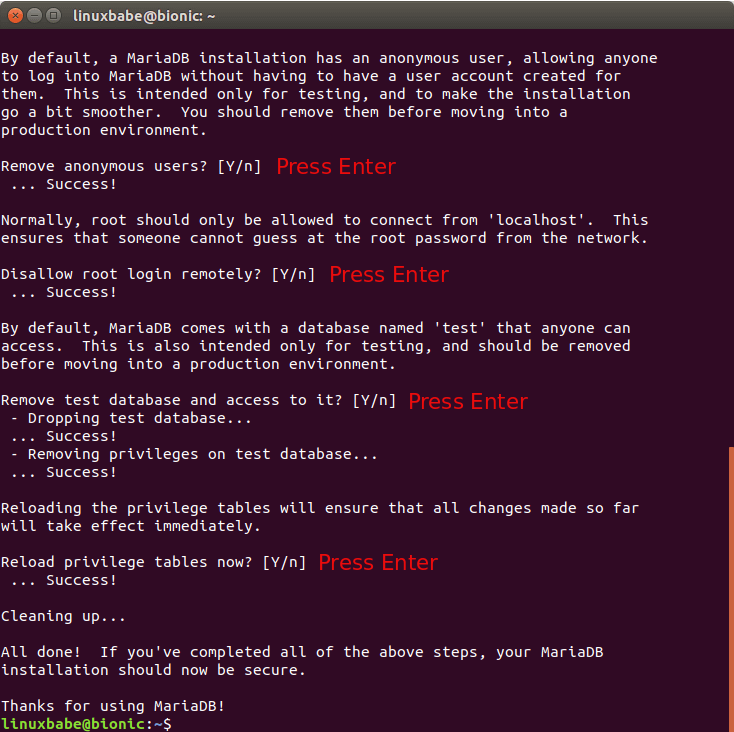 install mariadb ubuntu 2