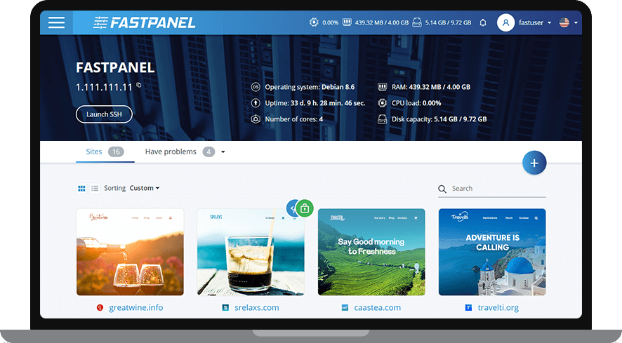 Fast панель. FASTPANEL VPS. FASTPANEL сайтов.
