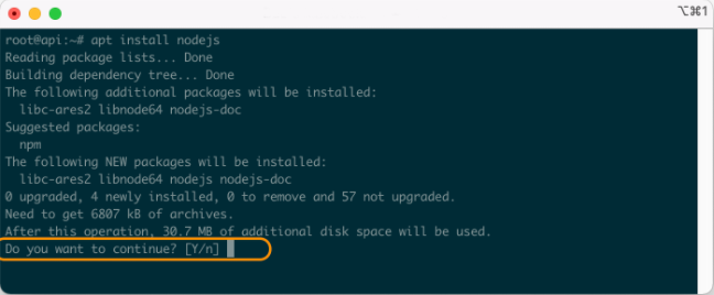 install node