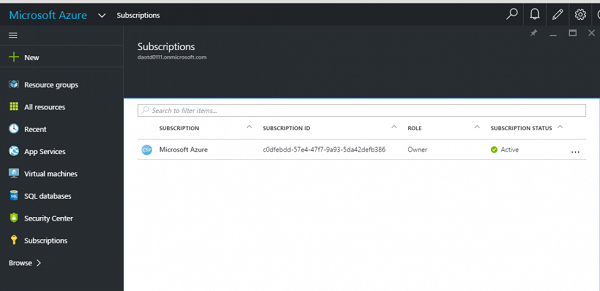 Select Azure Subscriptions