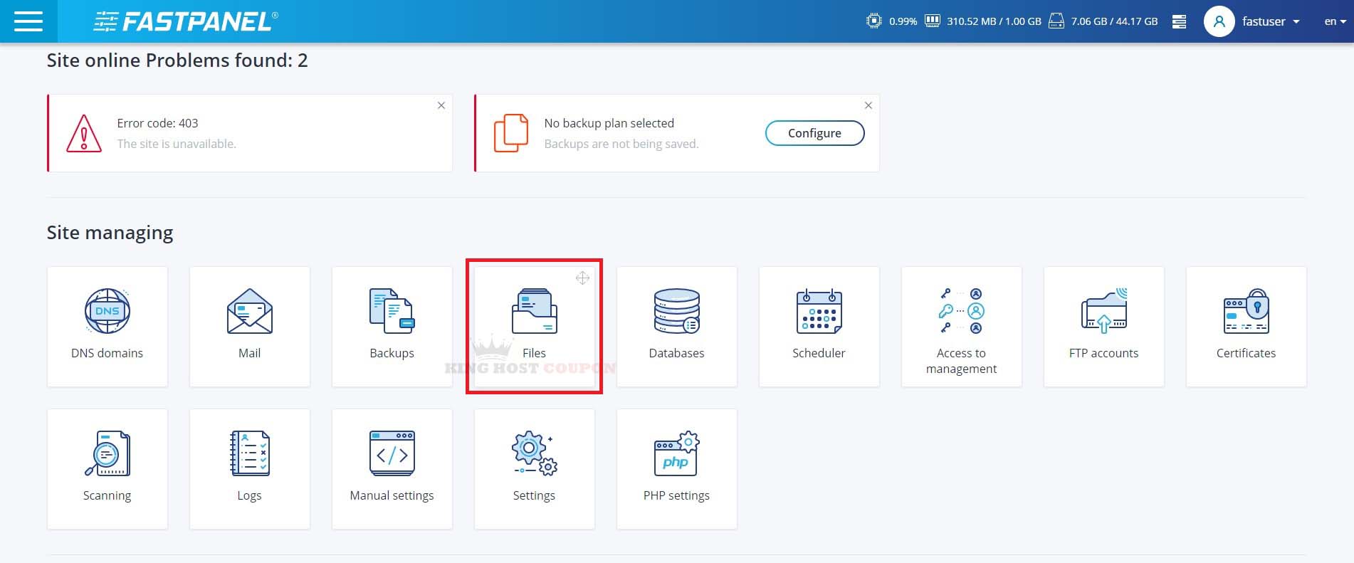 Files Fast Panel