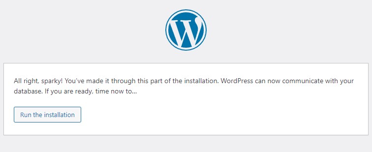 Install WordPress step 4