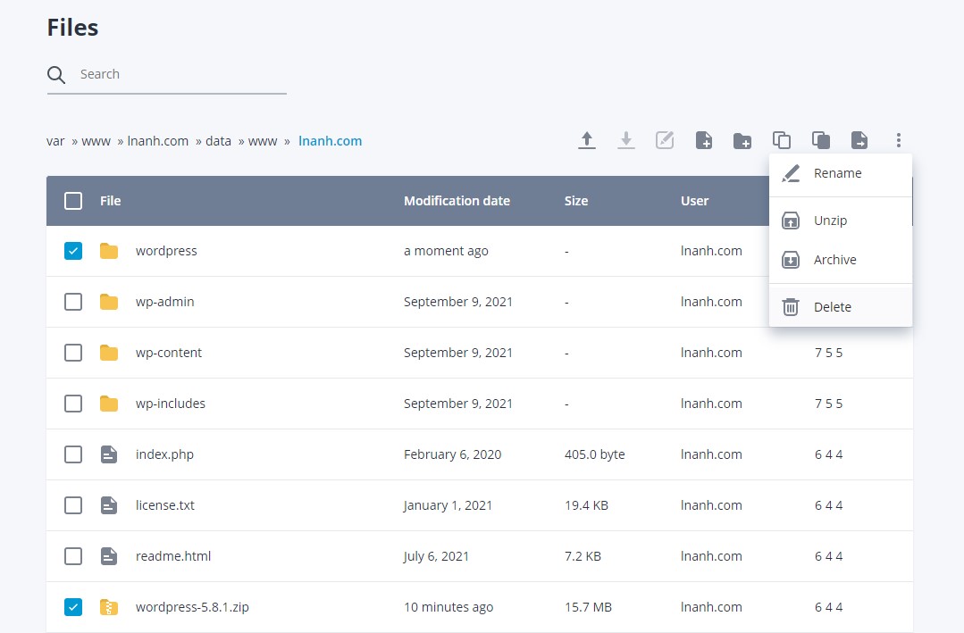 move files successfully fastpanel