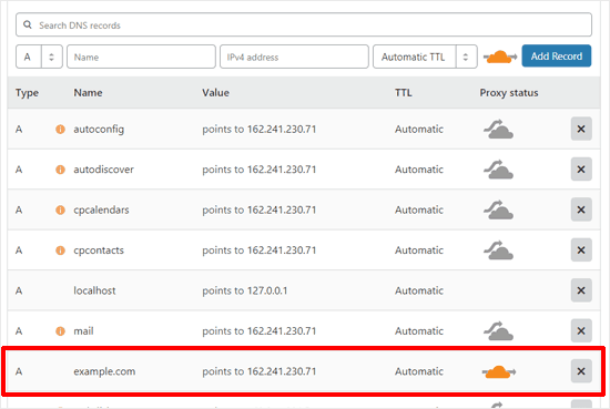 Verify DNS to setup Cloudflare